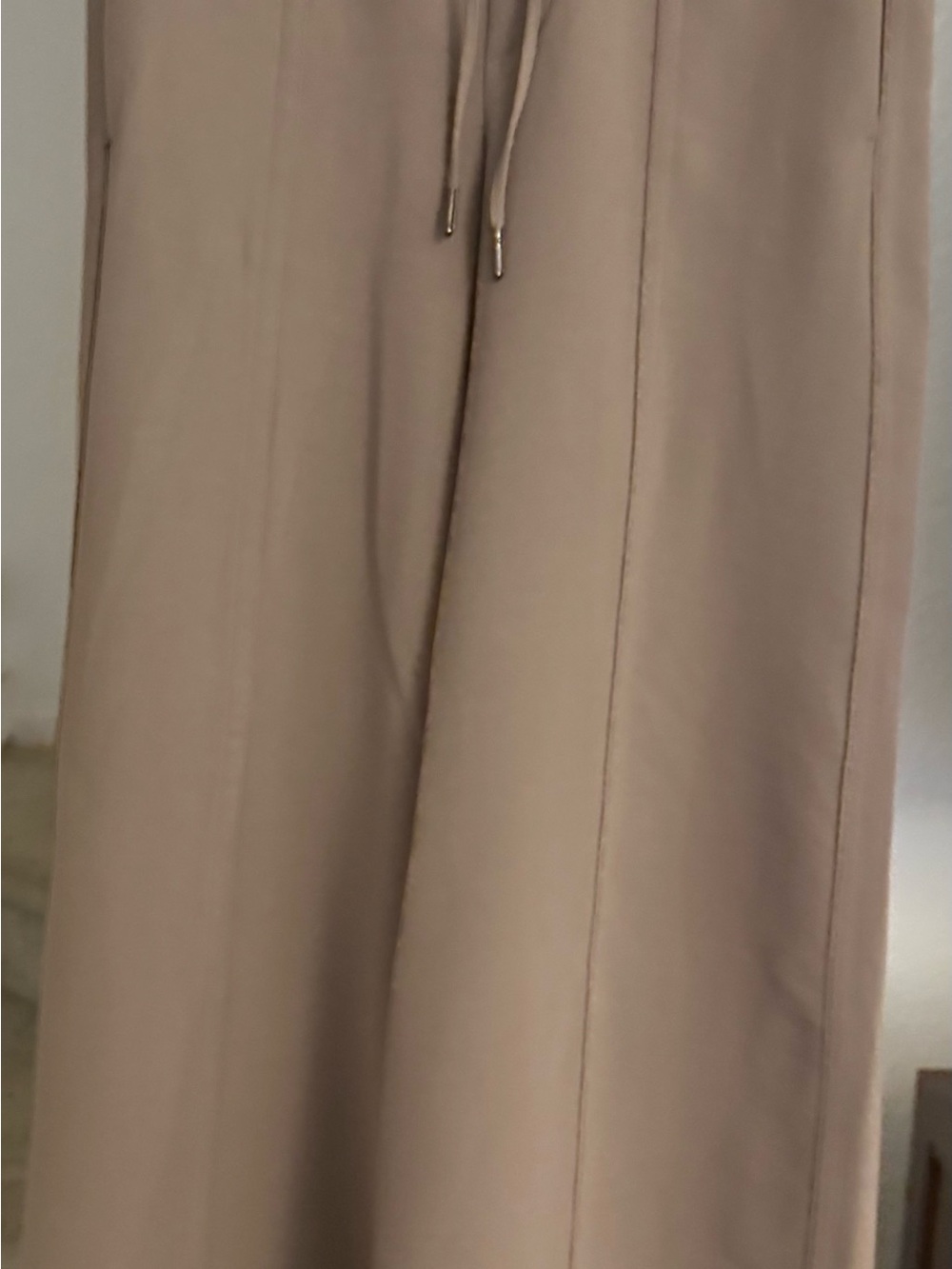 Vera Wang Wide-Leg Drawstring Maxi Skirt in Taupe